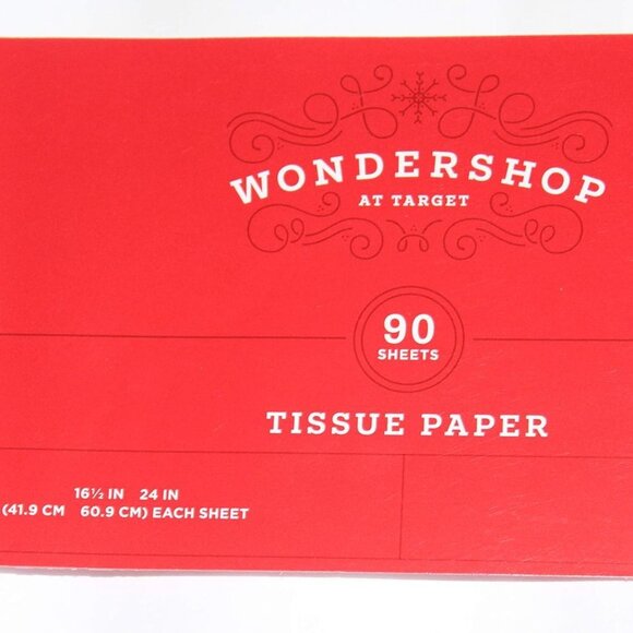 WonderShop Premium White Tissue Paper 90 Sheet Pack 16 1/2" X 24" - Picture 3 of 3